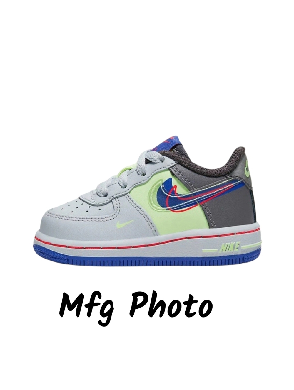 Nike Force 1 LV8 'Gray Green Blue', Baby Boys 7C - Picture 1 of 10